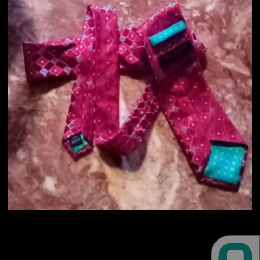 Ted Baker Burgundy Diamond Pattern Tie